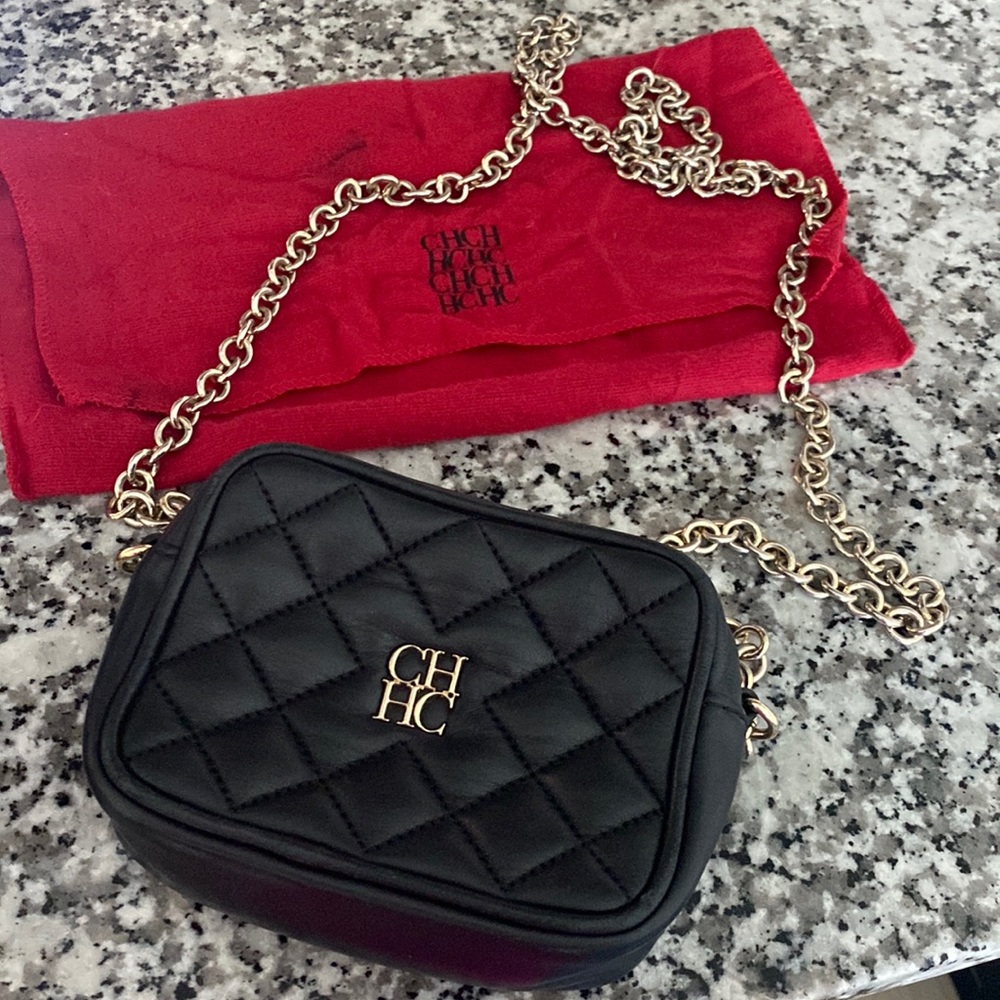 Carolina Herrera Quilted leather mini crossbody bag